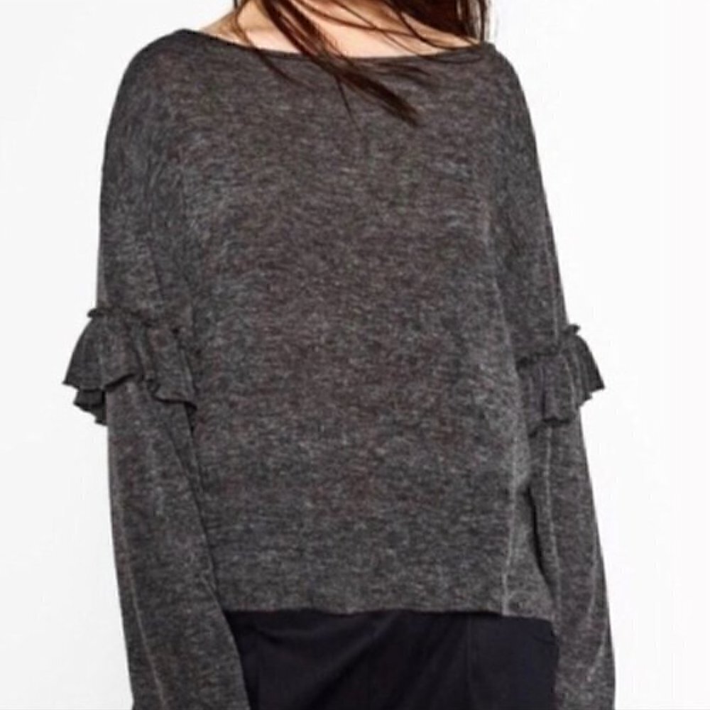 Zara whimsigoth ruffle long sleeve top